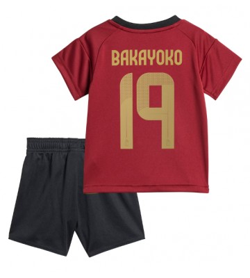 Bélgica Johan Bakayoko #19 Primera Equipación Niños Eurocopa 2024 Manga Corta (+ Pantalones cortos)